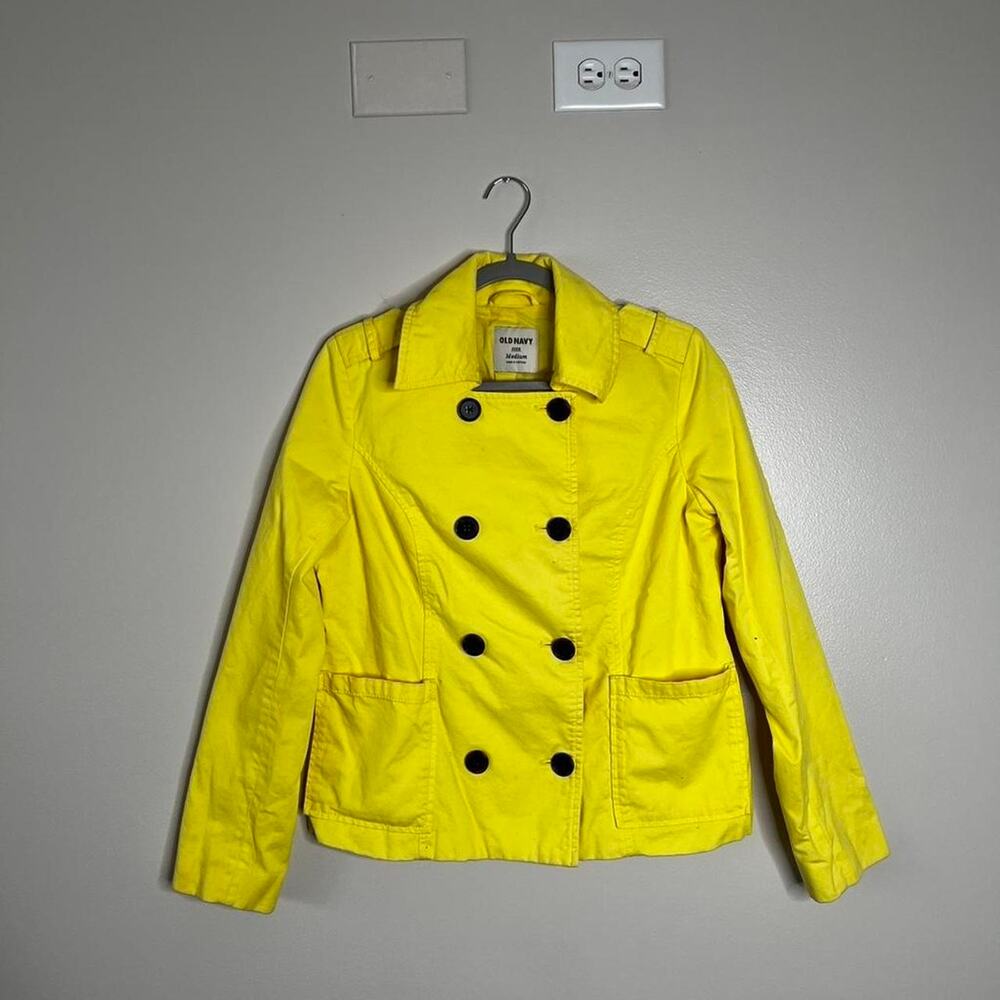 Old navy yellow  Waist Length trench coat